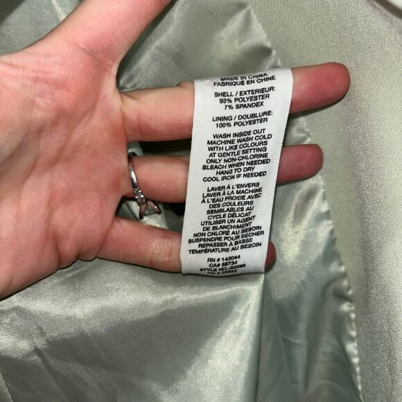 Avec Les Filles Women’s Cutaway One Button Sleeveless Vest Jacket Green Large - Picture 11 of 16